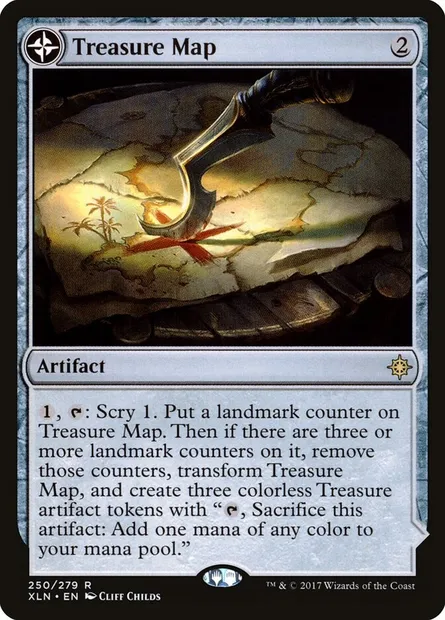 Treasure Map // Treasure Cove, Magic card XLN 250 — Ixalan set