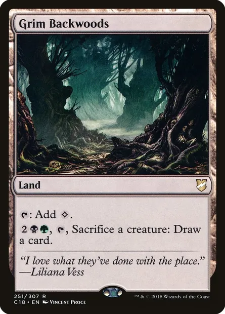 Grim Backwoods, Magic card C18 251 — Commander 2018 set