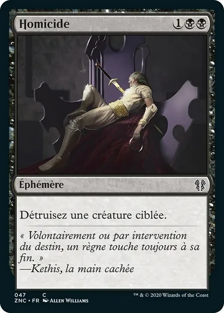 Homicide, carte Magic ZNC 47 — extension Zendikar Rising Commander