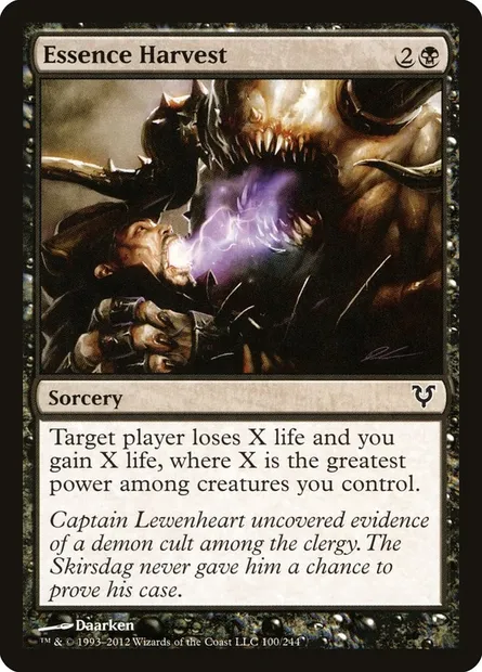 Essence Harvest, Magic card AVR 100 — Avacyn Restored set