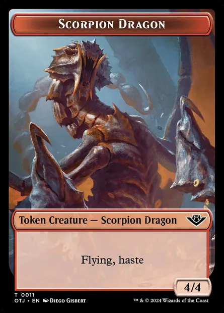 Scorpion Dragon, carte Magic TOTJ 11 — extension Outlaws of Thunder Junction Tokens