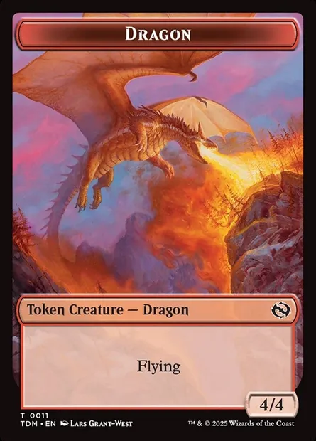 Dragon, carte Magic TTDM 11 — extension Tarkir: Dragonstorm Tokens
