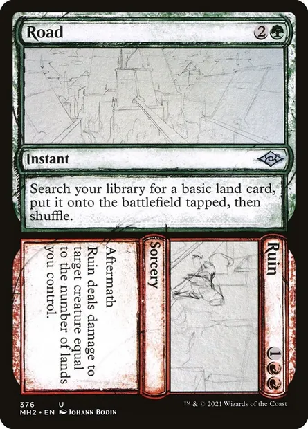 Road // Ruin, Magic card MH2 376 — Modern Horizons 2 set