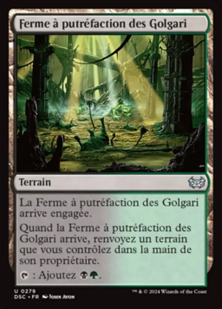 Ferme à putréfaction des Golgari, carte Magic DSC 279 — extension Duskmourn: House of Horror Commander