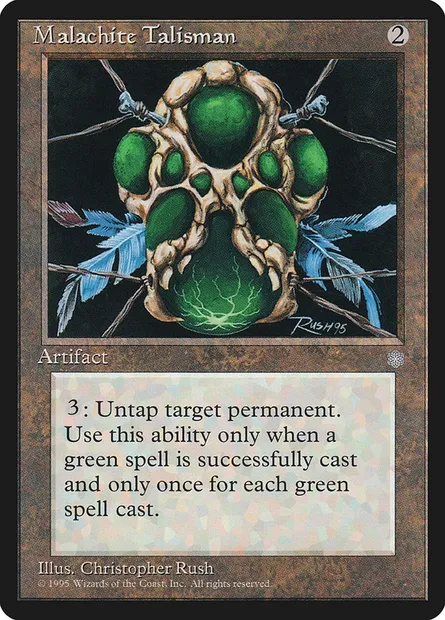 Malachite Talisman, Magic card ICE 328 — Ice Age set