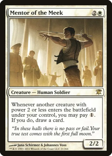 Mentor of the Meek, Magic card ISD 21 — Innistrad set