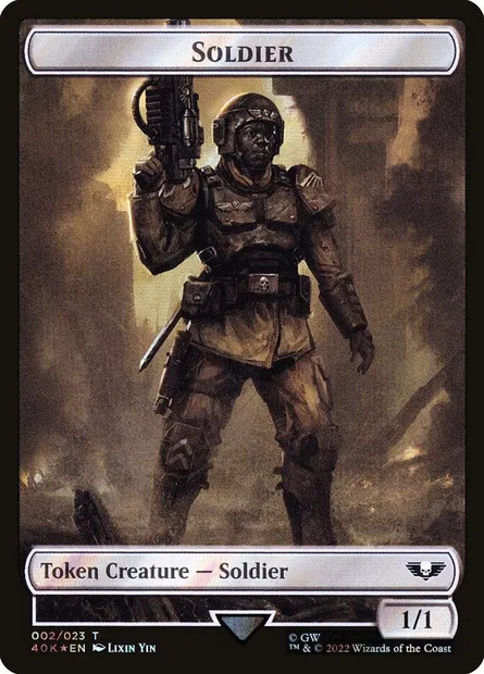 Soldier, carte Magic T40K 2★ — extension Warhammer 40,000 Tokens