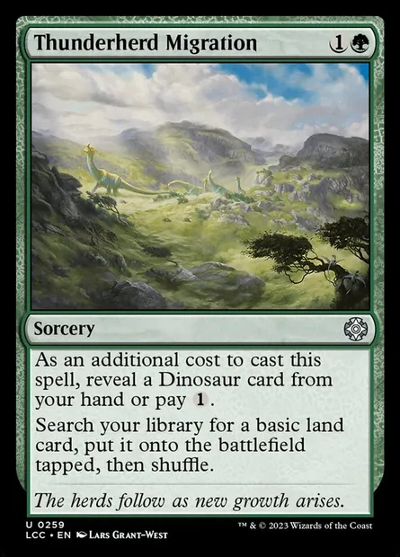 Thunderherd Migration, Magic card LCC 259 — The Lost Caverns of Ixalan Commander set