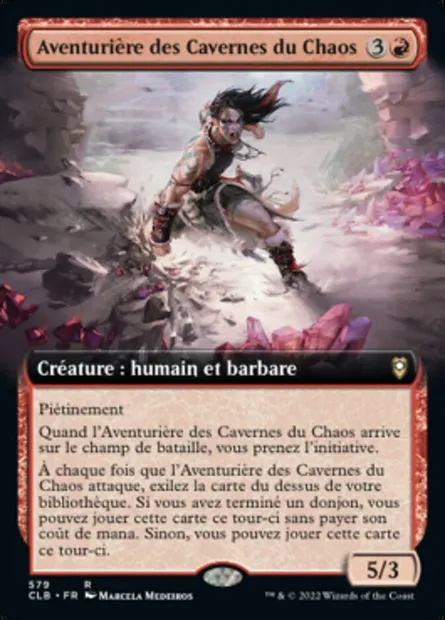 Aventurière des Cavernes du Chaos, carte Magic CLB 579 — extension Commander Légendes : la bataille de la Porte de Baldur