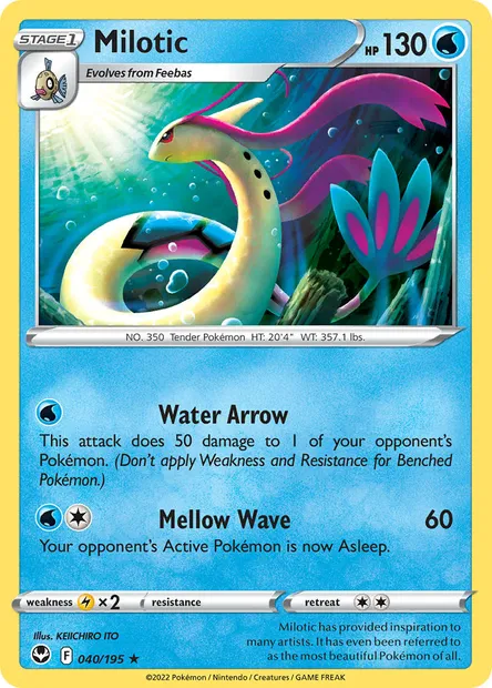 Milotic, Pokémon card SIT 040 — Silver Tempest set