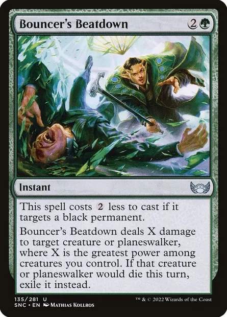 Bouncer's Beatdown, Magic card SNC 135 — Streets of New Capenna set