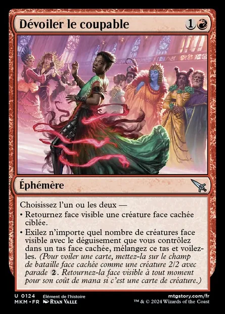 Dévoiler le coupable, carte Magic MKM 124 — extension Murders at Karlov Manor