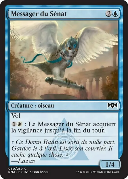 Messager du Sénat, carte Magic RNA 50 — extension L'allégeance de Ravnica