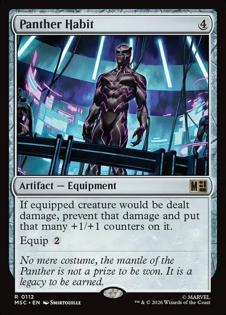 Panther Habit, Magic card MSC 112 — Marvel Super Heroes Commander set