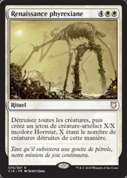 Renaissance phyrexiane, carte Magic C18 70 — extension Commander 2018