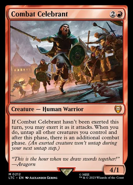 Combat Celebrant, Magic card LTC 212 — Tales of Middle-earth Commander set