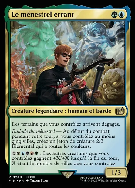 Le ménestrel errant, carte Magic FIN 249 — extension Final Fantasy