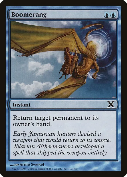 Boomerang, Magic card 10E 70 — Tenth Edition set