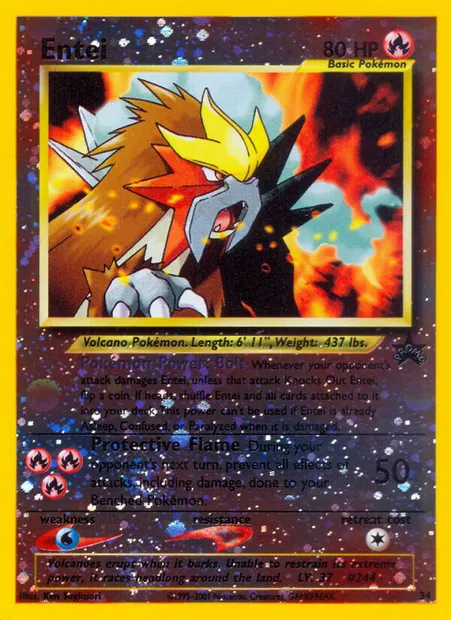 Entei, carte Pokémon WP 34 — extension Wizards Black Star Promos