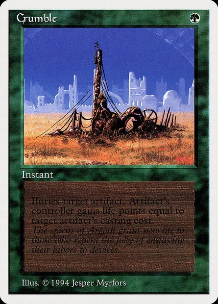 Crumble, Magic card SUM 191 — Summer Magic / Edgar set