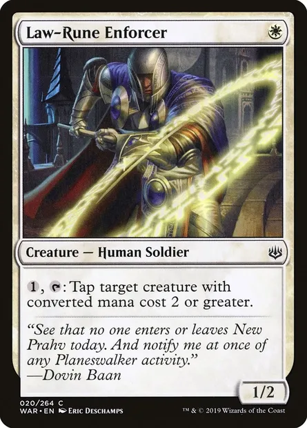 Law-Rune Enforcer, Magic card WAR 20 — War of the Spark set