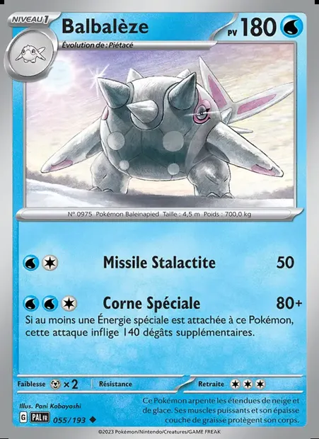 Balbalèze, carte Pokémon PAL 055 — extension Évolutions à Paldea