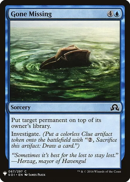 Porté disparu, carte Magic PLST SOI-67 — extension The List