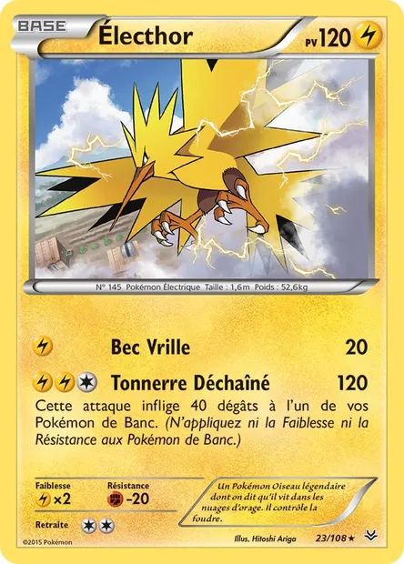Électhor, carte Pokémon ROS 23 — extension Ciel Rugissant
