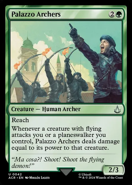 Palazzo Archers, Magic card ACR 42 — Assassin's Creed set