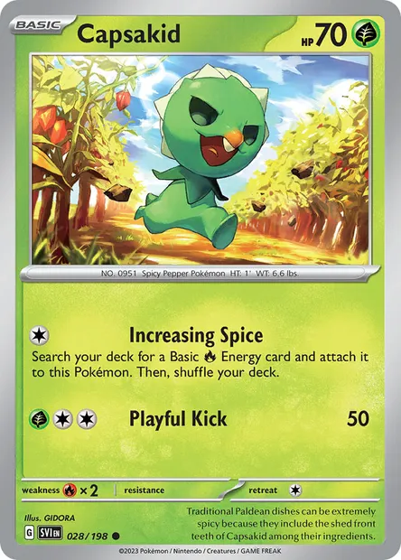 Capsakid, Pokémon card SVI 028 — Scarlet & Violet set