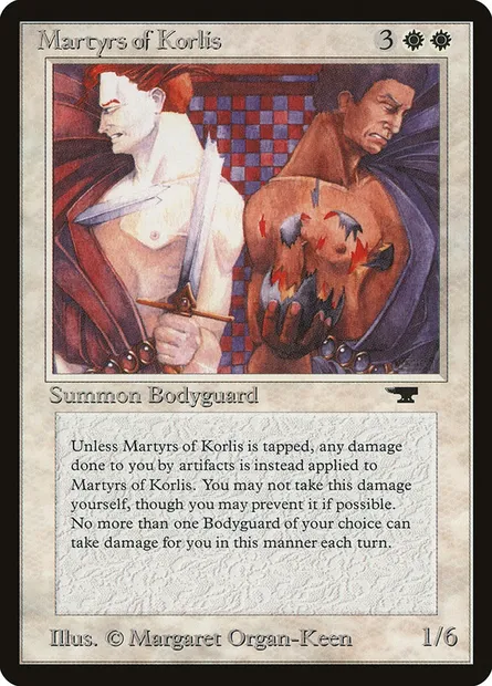 Martyrs of Korlis, carte Magic ATQ 6 — extension Antiquities