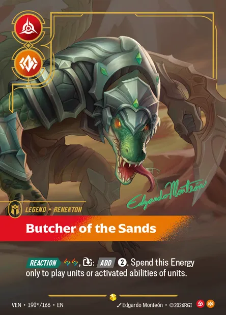 Butcher of the Sands, Riftbound card VEN 190* — Vendetta set