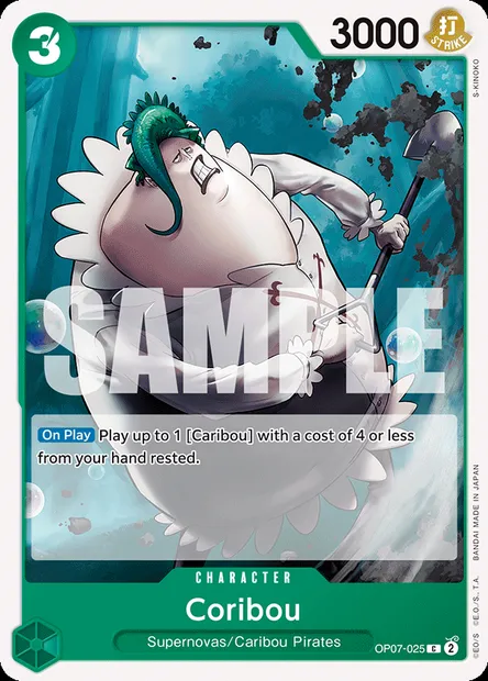 Coribou, carte One Piece OP07-025 — extension 500 YEARS IN THE FUTURE