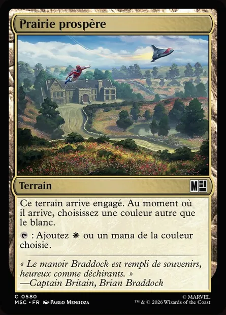 Prairie prospère, carte Magic MSC 580 — extension Marvel Super Heroes Commander