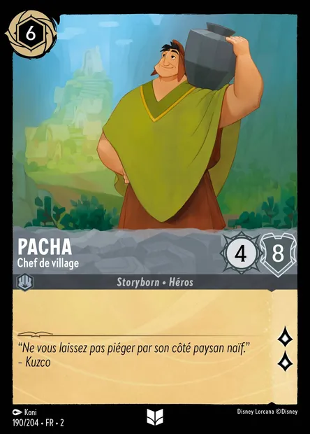 Pacha - Chef de village, carte Disney Lorcana CH2-190 — extension L'Ascension des Floodborn
