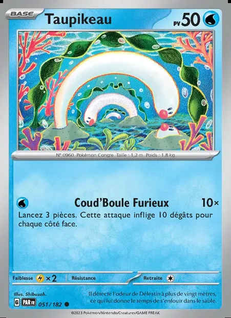 Taupikeau, carte Pokémon PAR 051 — extension Faille Paradoxe