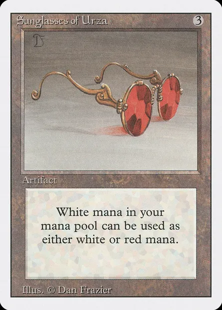 Sunglasses of Urza, Magic card 3ED 276 — Revised Edition set