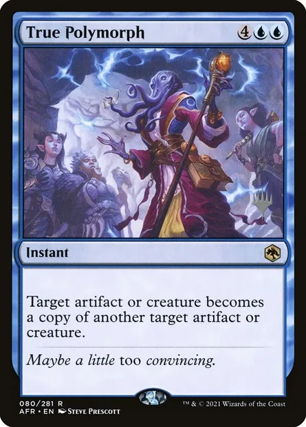 Métamorphose suprême, carte Magic PAFR 80p — extension Adventures in the Forgotten Realms Promos