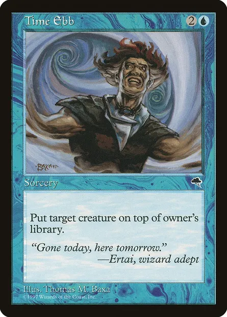 Temps du jusant, carte Magic TMP 96 — extension Tempête