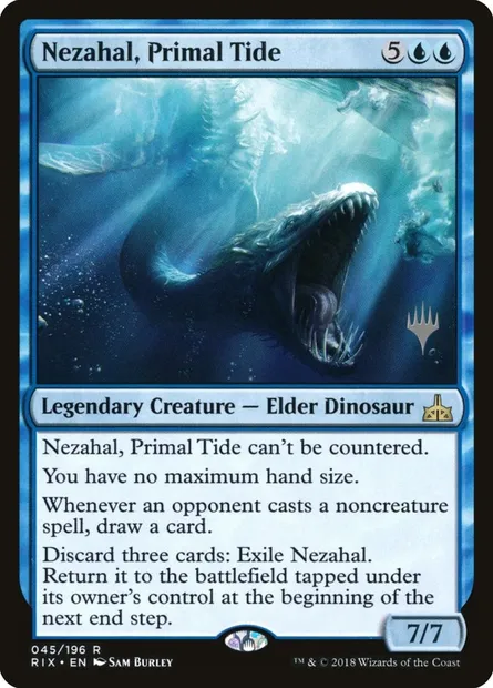 Nezahal, Primal Tide, Magic card PRIX 45p — Rivals of Ixalan Promos set