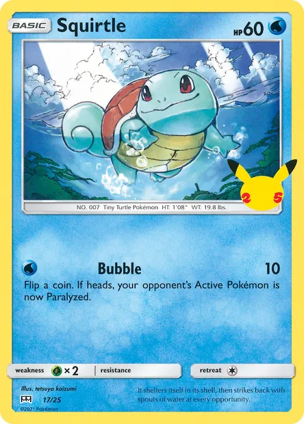 Carapuce, carte Pokémon MCD21 17 — extension Collection McDonald's 2021