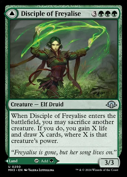 Disciple of Freyalise // Garden of Freyalise, Magic card MH3 250 — Modern Horizons 3 set