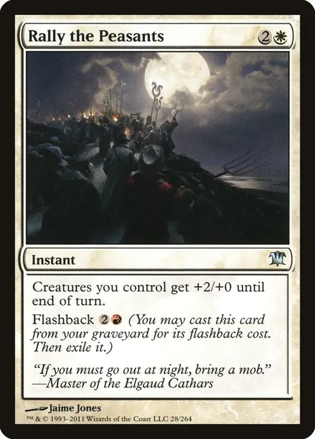 Rally the Peasants, Magic card ISD 28 — Innistrad set