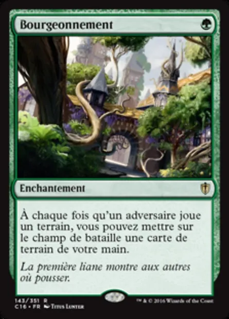 Bourgeonnement, carte Magic C16 143 — extension Commander 2016