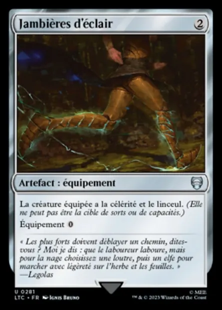 Jambières d'éclair, carte Magic LTC 281 — extension Tales of Middle-earth Commander