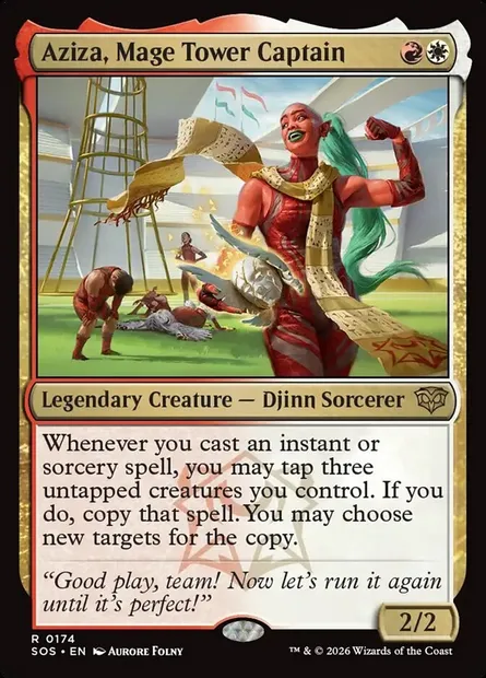 Aziza, Mage Tower Captain, Magic card SOS 174 — Secrets of Strixhaven set