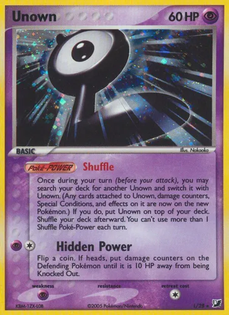 Zarbi, carte Pokémon EXU L — extension EX Forces Cachées Collection Zarbi