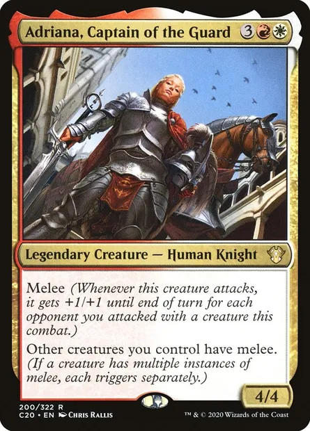 Adriana, Captain of the Guard, Magic card C20 200 — Commander 2020 set