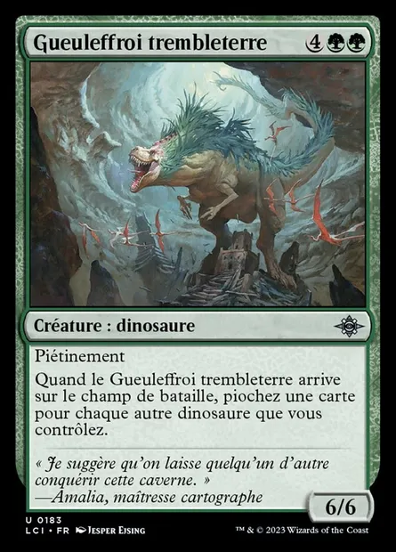 Gueuleffroi trembleterre, carte Magic LCI 183 — extension The Lost Caverns of Ixalan