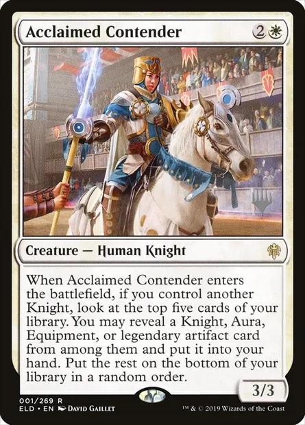 Concurrente acclamée, carte Magic PELD 1p — extension Throne of Eldraine Promos